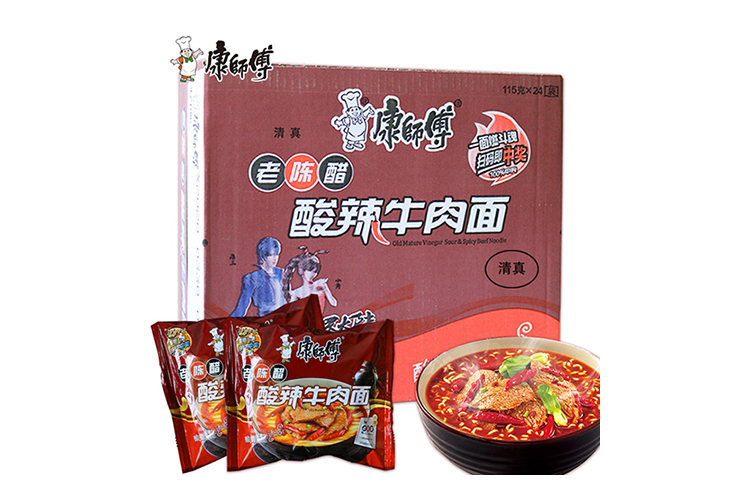 MASTER KANG AGED VINEGAR SOUR SPICY BEEF NOODLE 24PACKS